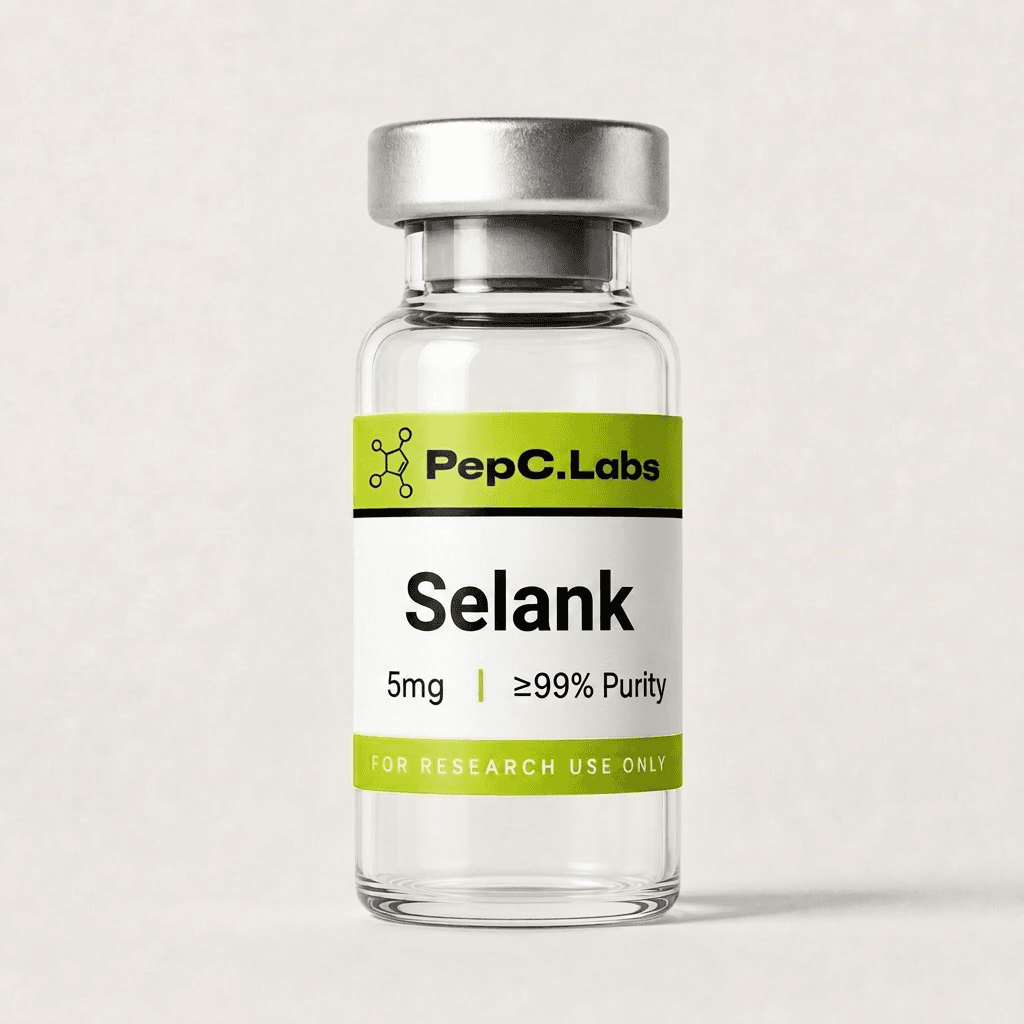 Selank 5mg research peptide vial