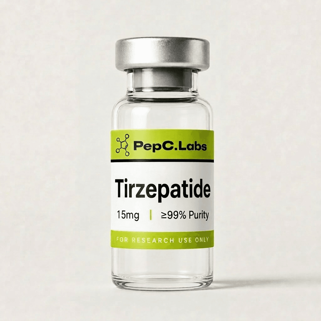 Tirzepatide 15mg research peptide vial